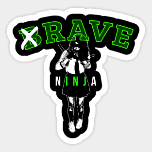 Rave Ninja EDM Techno Gift School Uniform Sword Girl Sticker